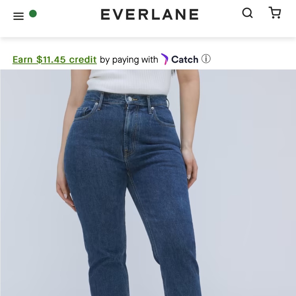 Everlane Curvy Cheeky Jean 32 Crop